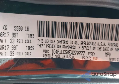 2014 Jeep Cherokee Latitude from USA, damaged, VIN 1C4PJLCS0EW270277